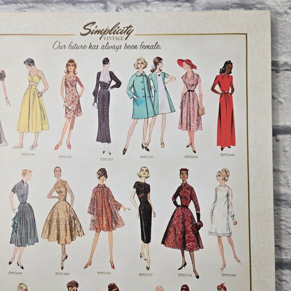 Simplicity Vintage Patterns Canvas Artwork Our Future Has Always Been Female - Picture 3 of 15
